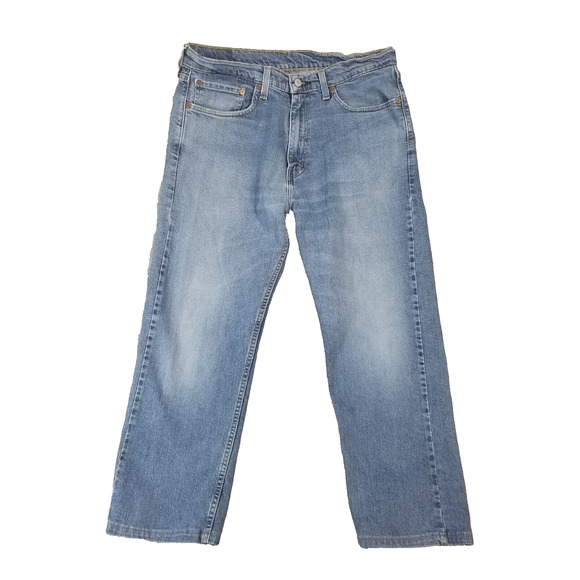 Levi's 505 jeans men's 36x26 regular fit blue stretch denim pants - Picture 1 of 13